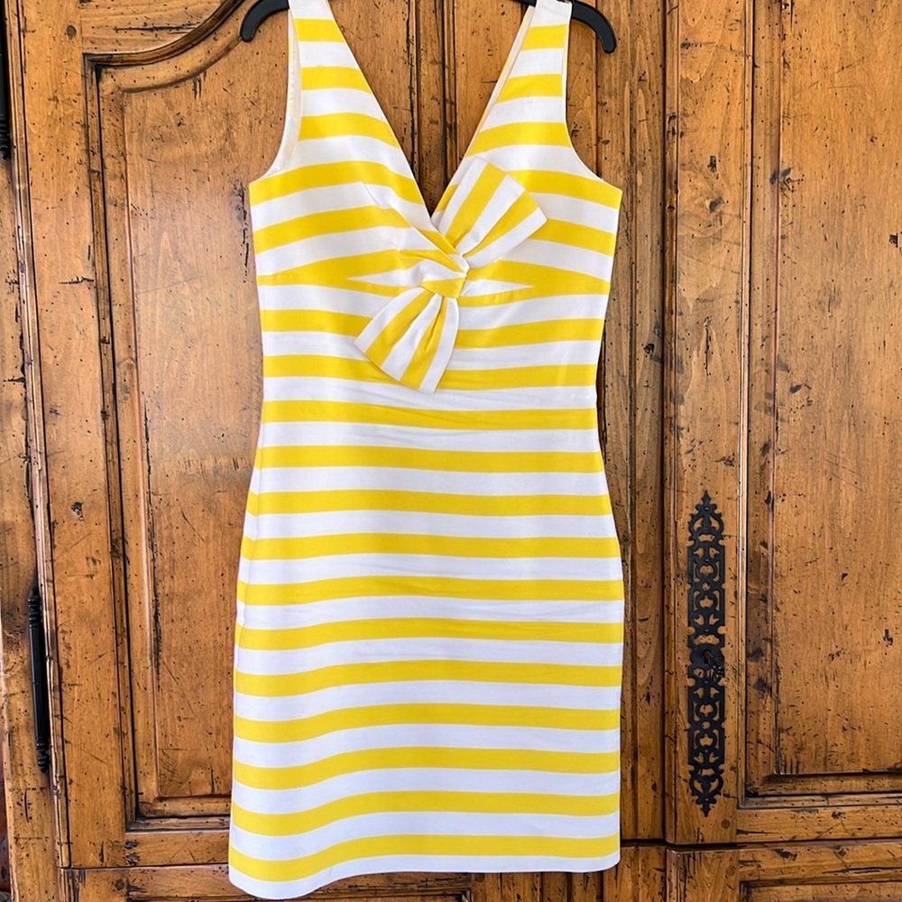 Kate spade sleeveless stripe bow dress